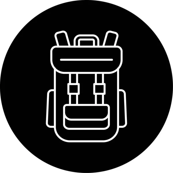 Camping Bag Vector Glyph Icon Design — Stockový vektor