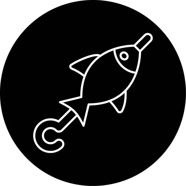 Diseño Iconos Glifos Vectores Alicate Pescado — Vector de stock