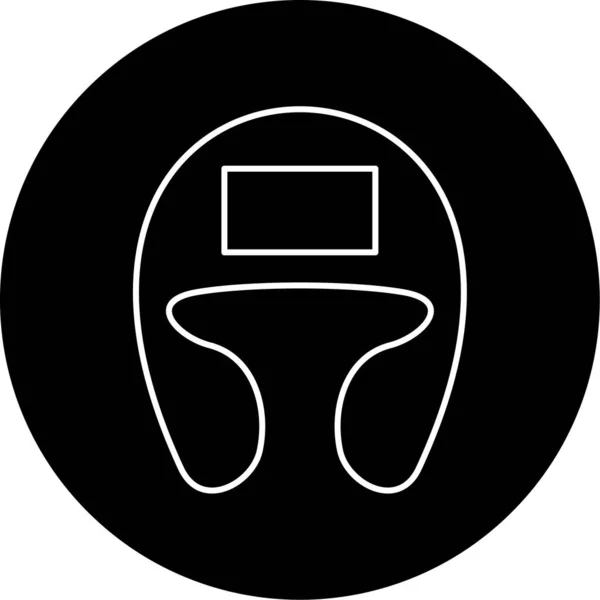 Kask Bokserski Wektor Glyph Icon Design — Wektor stockowy