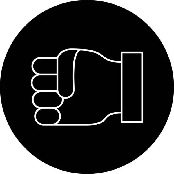 Punch Vector Glyph Icon Design — Stockový vektor