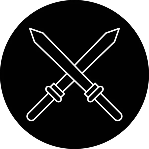 Sword Vector Glyph Icon Design — Vetor de Stock