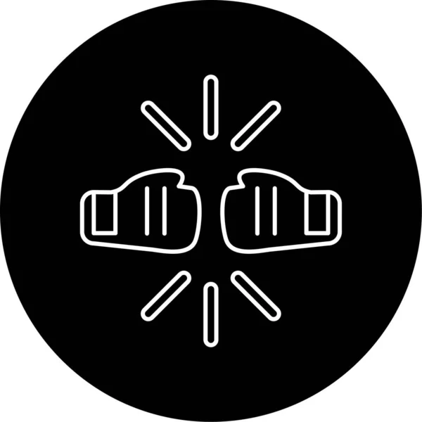 Fist Fight Vector Glyph Icon Design — Stockvektor