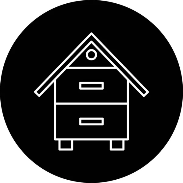 Bee Box Vector Glyphh Icon Design — стоковый вектор