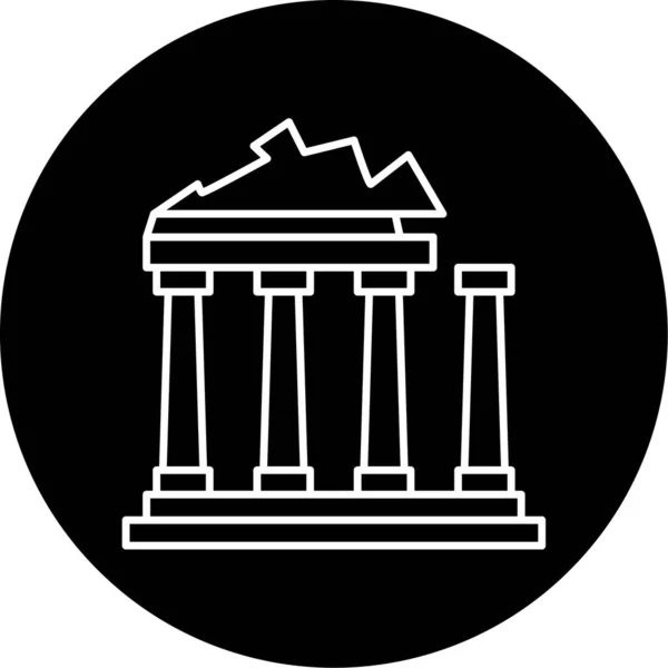 阿波罗神殿矢量冰柱的设计 — 图库矢量图片