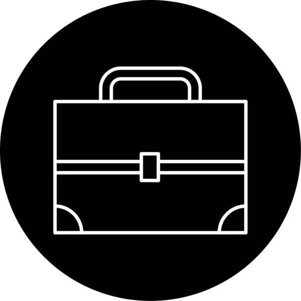 Briefcase Vector Glyph Icon Design — ストックベクタ