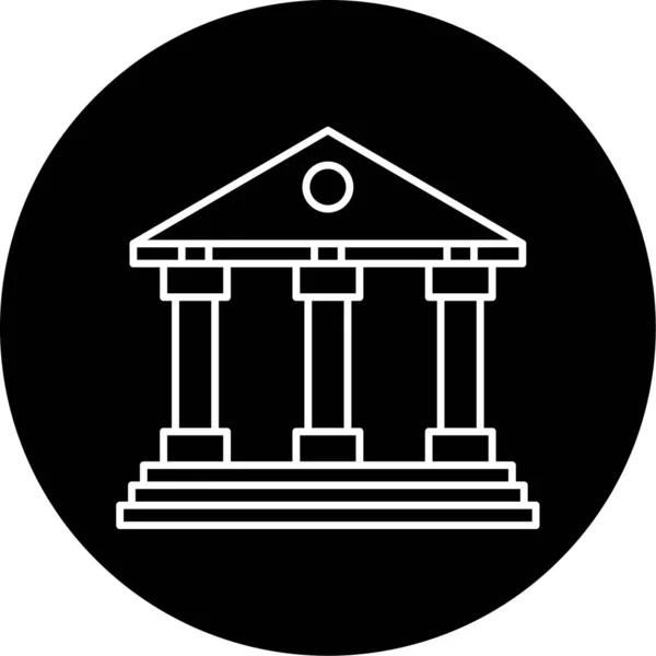 Bank Vector Glyph Icon Design — Vetor de Stock