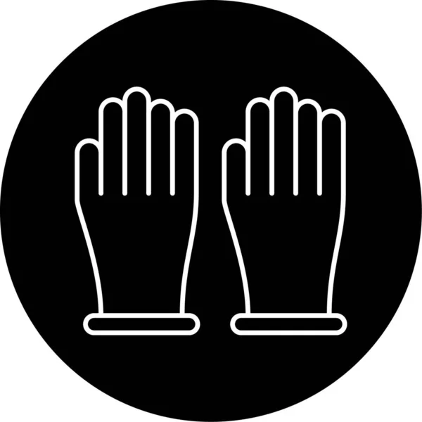 Gloves Vector Glyph Icon Design — Stock Vector