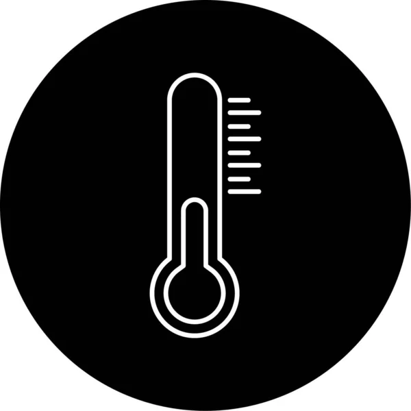 Projekt Ikony Wektora Temperatury Glikon — Wektor stockowy