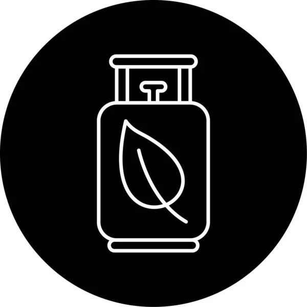 Bio Gas Vector Glyph Icon Design — ストックベクタ