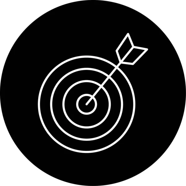 Target Vector Glyph Icon Design — Stockvektor