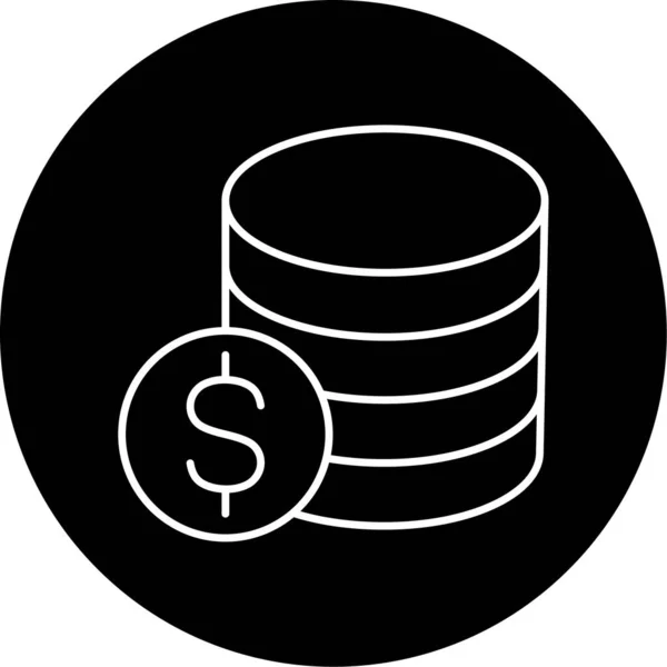 Coins Vector Glyph Icon Design — Archivo Imágenes Vectoriales