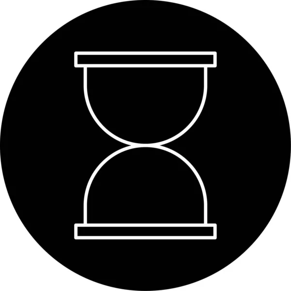 Hourglass Vector Glyph Icon Design — Image vectorielle
