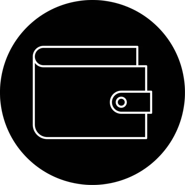 Wallet Vector Glyph Icon Design — Vetor de Stock