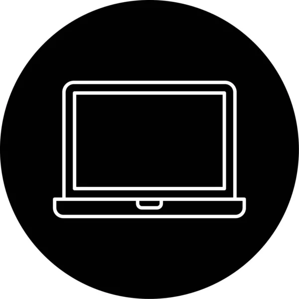 Laptop Vector Glyph Icon Design — Stockvektor