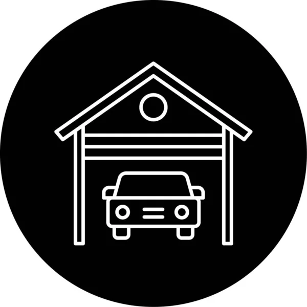 Garage Vector Glyph Icon Design —  Vetores de Stock