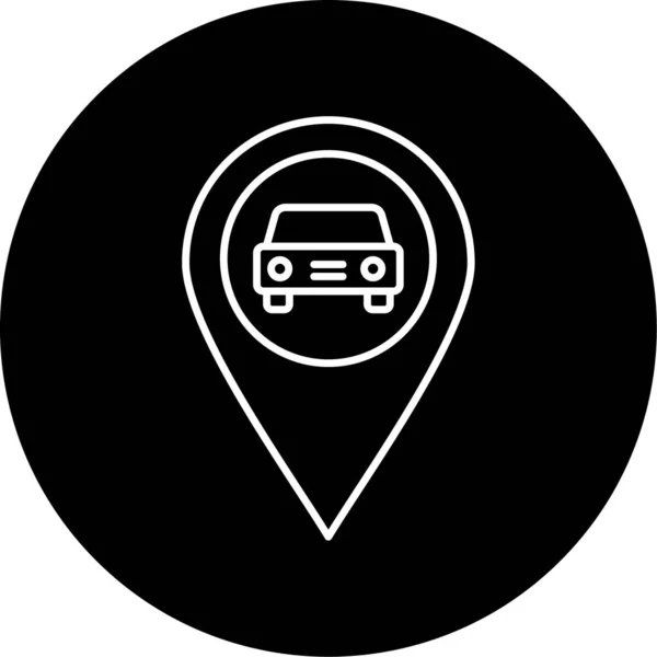 Samochód Placeholder Vector Glyph Icon Design — Wektor stockowy