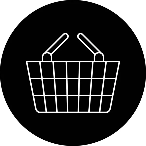 Basket Vector Glyph Icon Design — Stock Vector