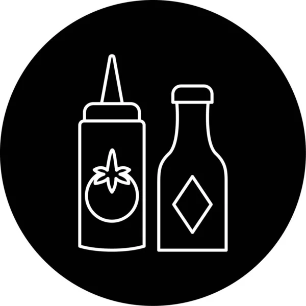 Condiments Vector Glyph Icon Design — Image vectorielle