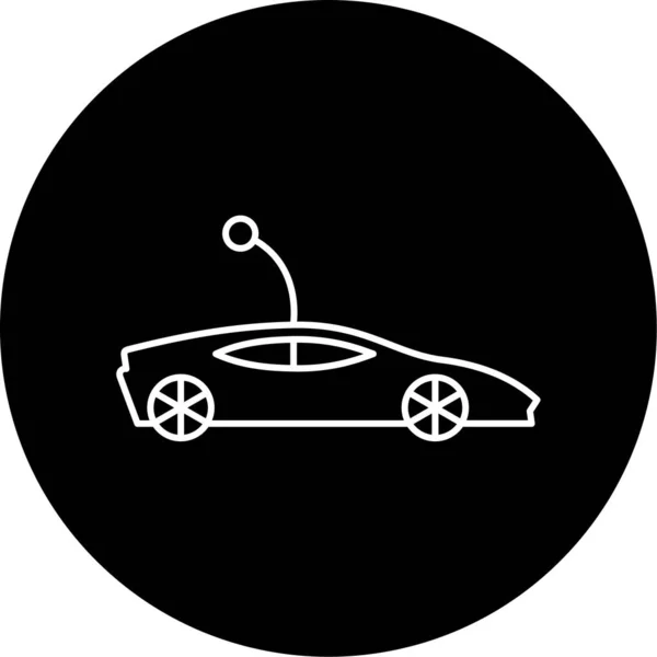 Toy Car Vector Glyph Icon Design — Image vectorielle