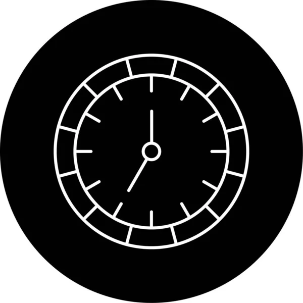 Horloge Vectorielle Glyphe Icône Design — Image vectorielle