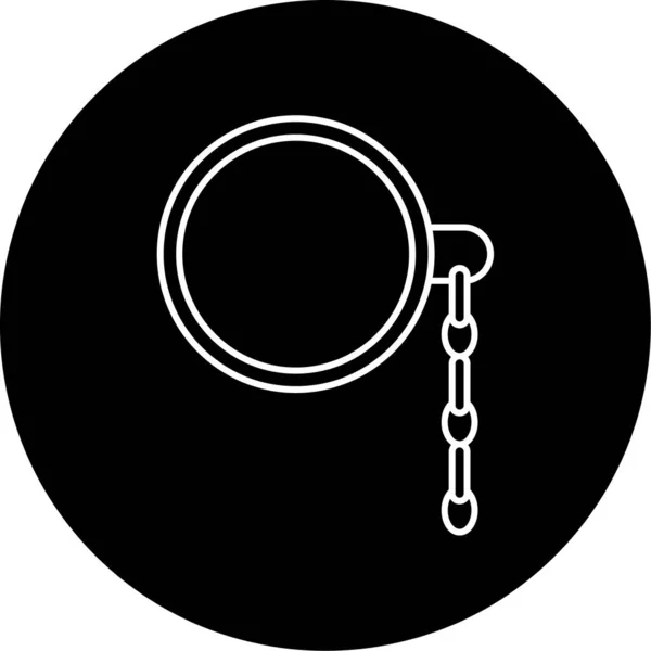 Monocle Vector Glyph Icon Design — Stockvektor