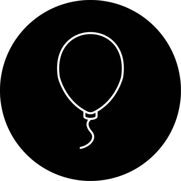 Balloon Vector Glyph Icon Design — 스톡 벡터