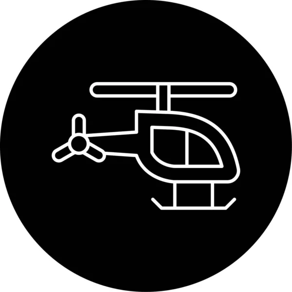 Toy Helicopter Vector Glyph Icon Design — Stock Vector