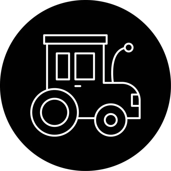 Návrh Ikon Traktoru Hračky Glyph Icon — Stockový vektor