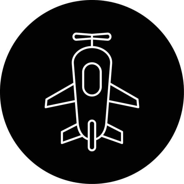 Toy Plane Vector Glyph Icon Design — стоковый вектор
