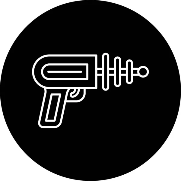 Space Gun Vector Glyph Icon Design — Stock Vector