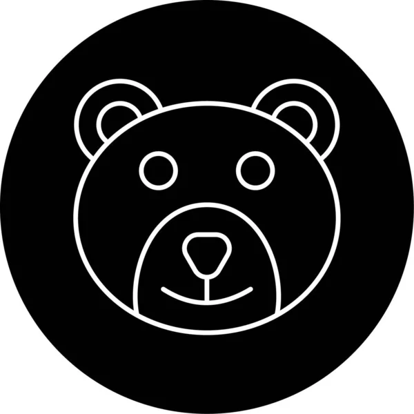 Teddy Bear Vector Glyph Icon Design — Archivo Imágenes Vectoriales