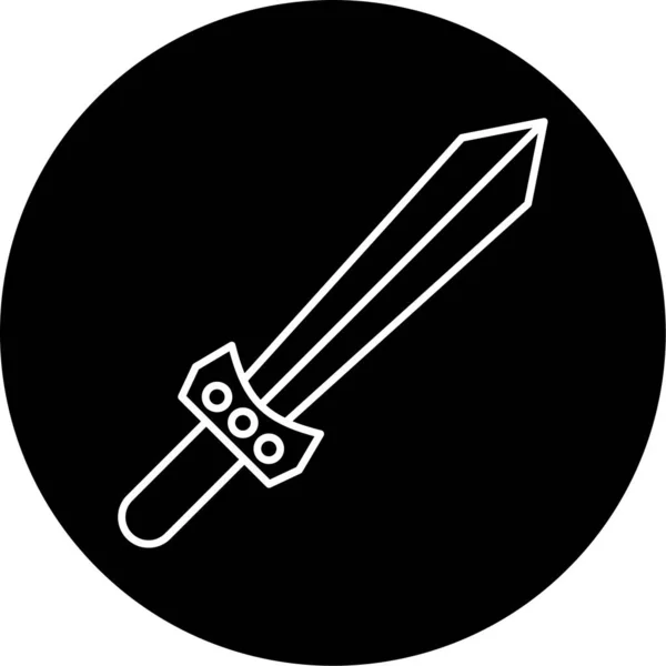 Toy Sword Vector Glyph Icon Design — Stockvektor