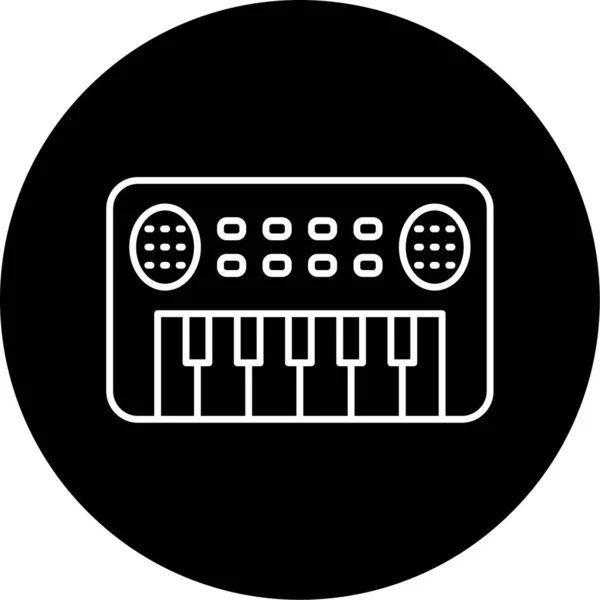 Toy Piano Vector Glyph Icon Design —  Vetores de Stock