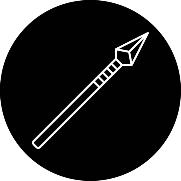 Spear Vector Glyph Icon Design — Image vectorielle