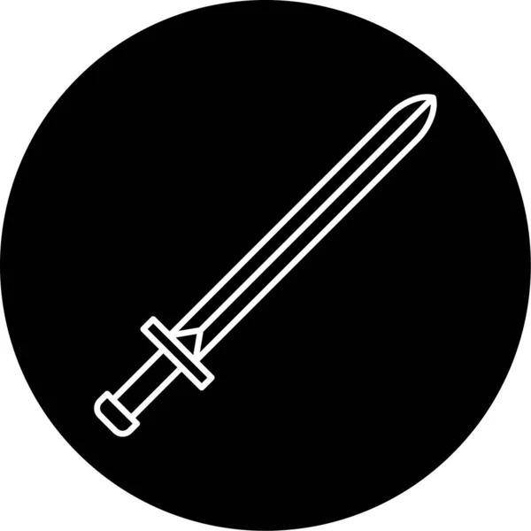 Sword Vector Glyph Icon Design — Stock Vector