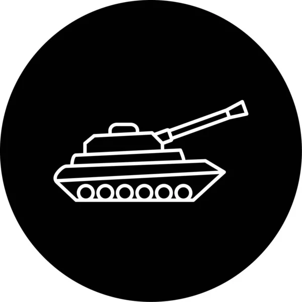 Diseño Del Icono Del Glifo Del Vector Del Tanque — Vector de stock