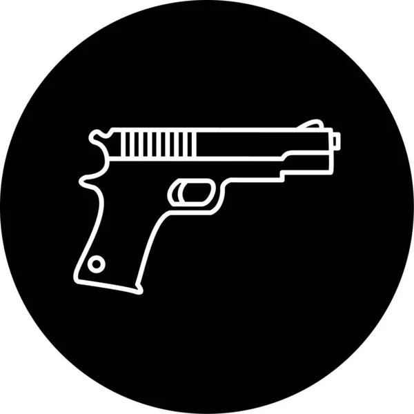 Projekt Ikony Wektora Pistoletu Glyph — Wektor stockowy