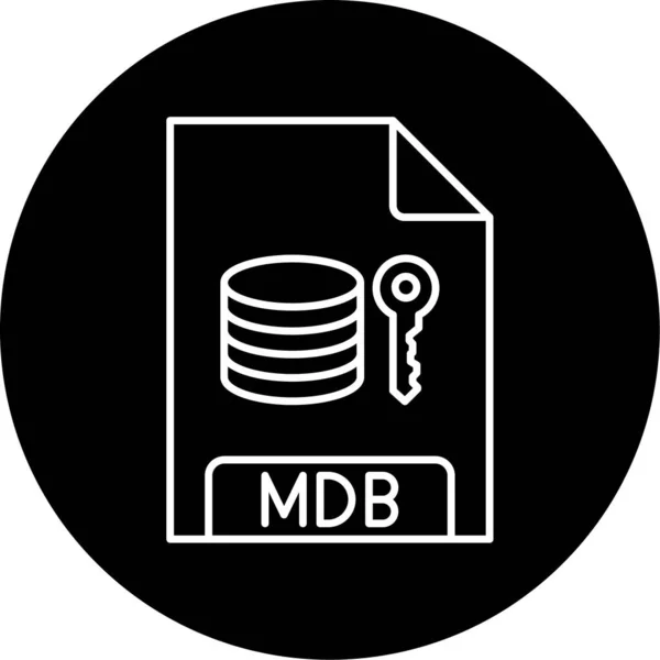 Vector Mdb Glyph Icon Design — ストックベクタ