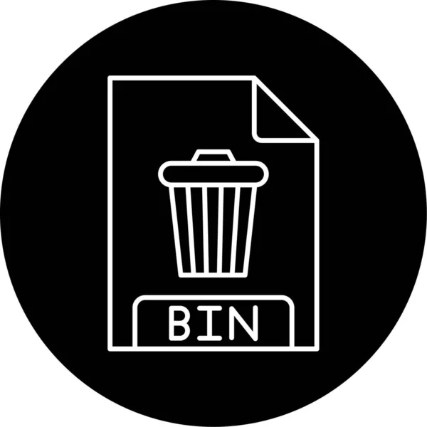 Векторна Піктограма Bin Glyph Design — стоковий вектор