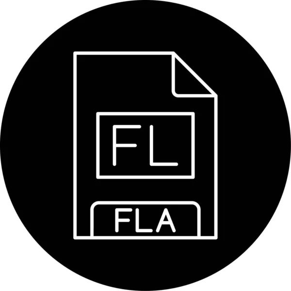 Vector Fla Glyph Icon Design — Vetor de Stock