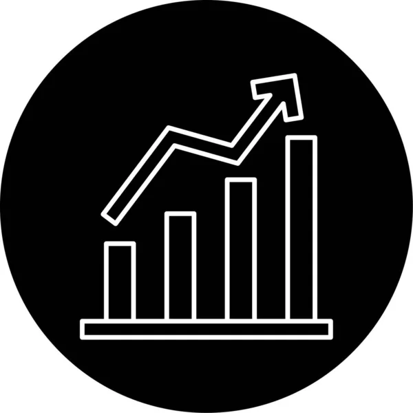 Business Growth Vector Glyph Icon Design — Stock Vector