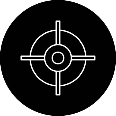 Vektör Hedefi Şekil Simgesi Tasarımı 