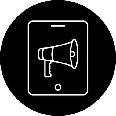 Vektör Dijital Pazarlama Kabartma Simgesi Tasarımı