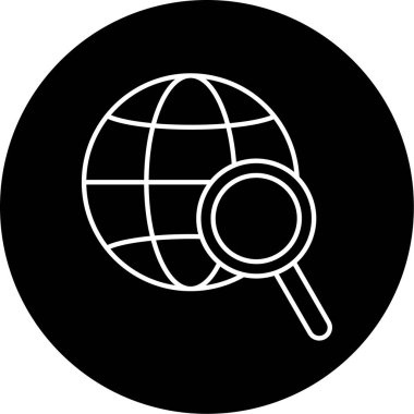 Vektör Araştırma Kabartma Simgesi Tasarımı