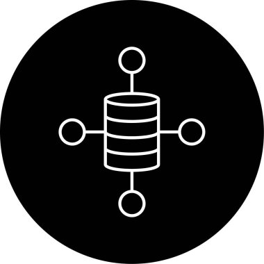 Vektör Veri Toplama Kabartma Simgesi Tasarımı