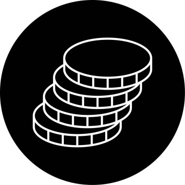 Vektör Para Yığını Kabartma Simgesi Tasarımı