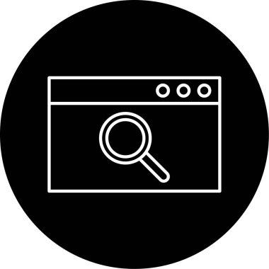 Vektör Arama Motoru Kabartma Simgesi Tasarımı