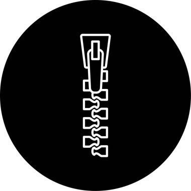 Vektör Zipper Kabartma Simgesi Tasarımı