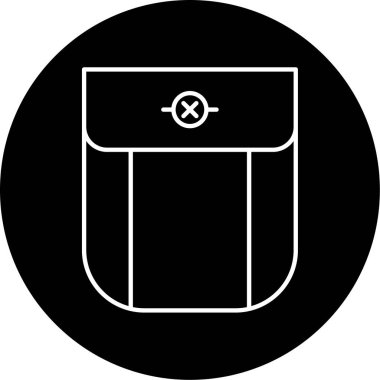 Vektör Cep Kabartma Simgesi Tasarımı