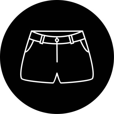 Vektör Şortu Şekil Simgesi Tasarımı